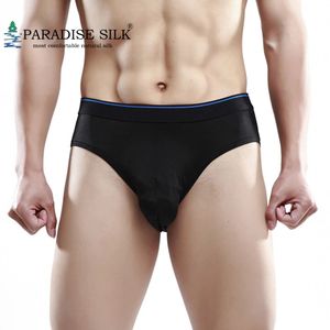 Slip Mens Pouch Brief 100 Soie Tricot Large Ceinture 3D Design Sous-Vêtements Taille Solide S M L XL XXL 231027