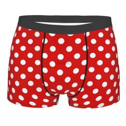 Onderbroek Heren Rode Polka Dot Ondergoed Leuke Hot Boxer Briefs Shorts Slipje Homme Ademende Onderbroek S-XXL 24319