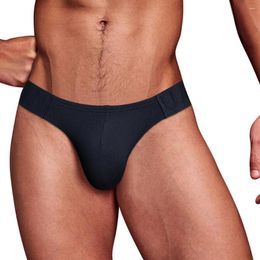 Calzoncillos para hombre Sexy Bikini Briefs Hight Cut Ropa interior Hip Lift G-String Sólido Suave Tangas Lencería sin costura U Bolsa Traje de baño