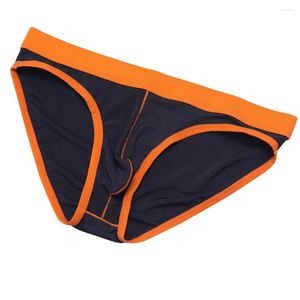 Caleçons hommes Sexy slips pénis poche sous-vêtements mâle doux culotte côtelé confortable Lingerie taille basse Bikini troncs culottes