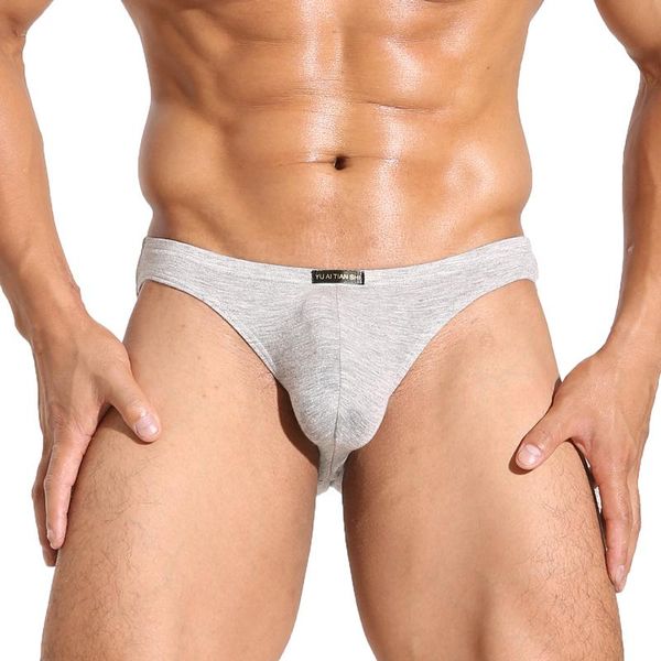 Sous-vêtements hommes sexy sous-vêtements modaux slips doux hommes taille basse U poche convexe bref extensible respirant