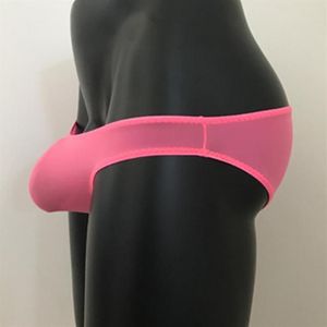 Onderbroek Heren Sexy Transparant Ijs Zijde Bikini Slips Ondergoed Thong G-String T-Back Naadloos Ademend Pantie Lage Taille Soft299R