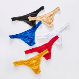 Onderbroek heren sexy u convex zakje ondergoed nylon gay teenslippers erotische lingerie naadloze ademende mannelijke bikini