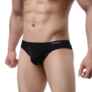 Onderbroek heren sexy ondergoed briefs merk ijs zijden zijde ultra-dunne transparante mannen naadloos slipjes pouch bikini erotisch