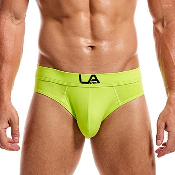 Sous-vêtements hommes sexy sous-vêtements slips avec U poche convexe culotte respirant coton culotte mâle Jocks Bikini