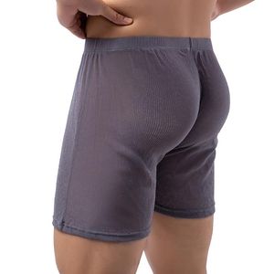 Onderbroek heren shorts comfort ademende mesh long boksers ondergoed voor mannen slipje innerkleding huiskleding