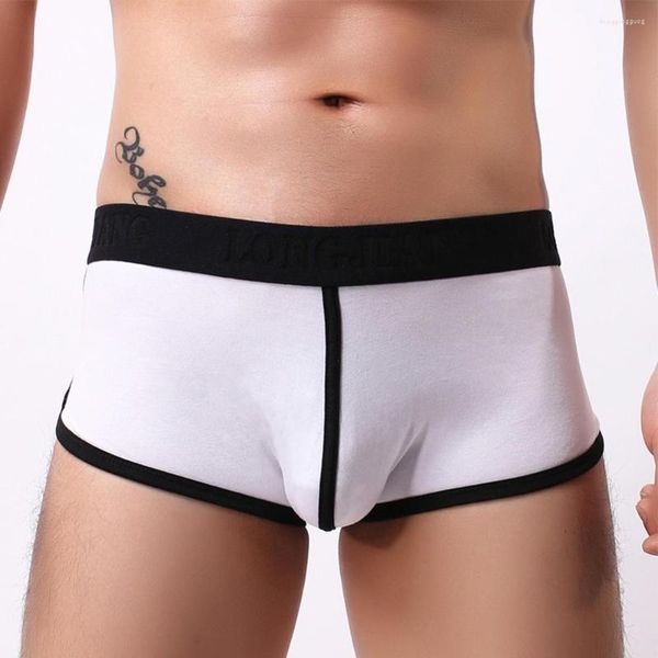 Boxer doux pour hommes, slip Peni Bulge, tronc, taille basse, sous-vêtements sexy, respirant, extensible, bas de sommeil pour hommes