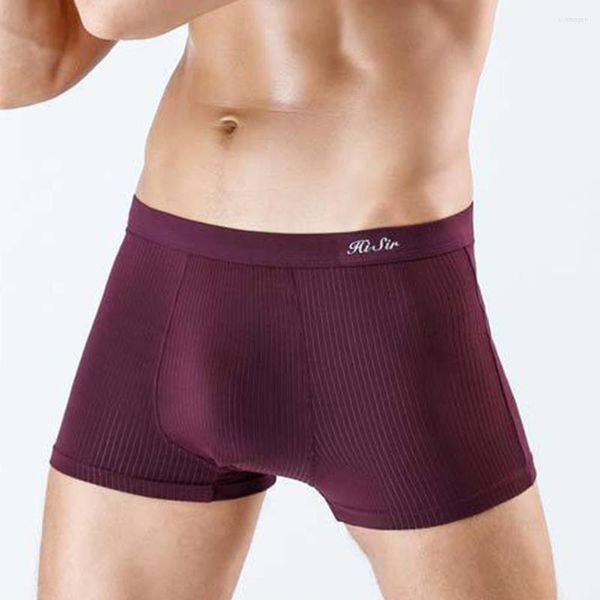 Calzoncillos bóxer elásticos para hombre, ropa interior Sexy, calzoncillos convexos en U para mejorar el pene, calzoncillos con bolsa, bañadores transpirables con realce en las caderas