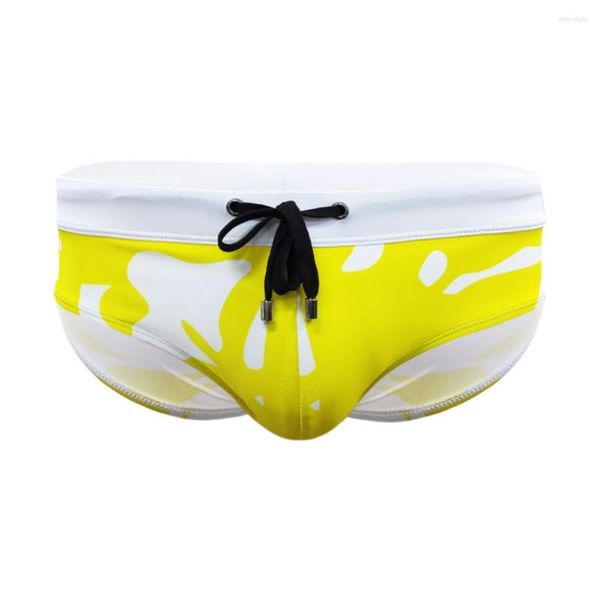 Caleçons Maillots de bain pour hommes Bikini Maillots de bain Vacances Big Pouch-Cup Marque Briefs Confortable