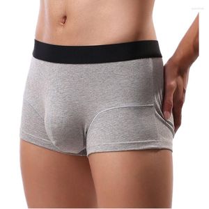 Sous-vêtements hommes sous-vêtements coton Boxer Shorts culotte respirante pour homme U poche convexe Cueca Calzoncillo Ropa intérieur Hombre