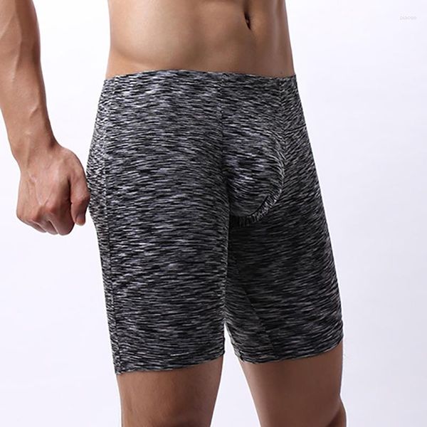 Calzoncillos para hombre, ropa interior, Boxer largo, pantalones cortos de talla grande, bolsa de corneta, Boxershorts, Calzoncillos, bragas, bañadores Cueca, pantalones para dormir