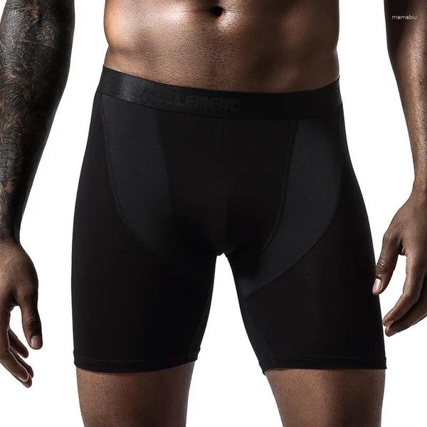 Calzoncillos para hombre Ropa interior Modal Boxers Shorts Homme Hombre Bragas Transpirable U Bolsa convexa Media pierna larga Cueca Tamaño grande L-5XL