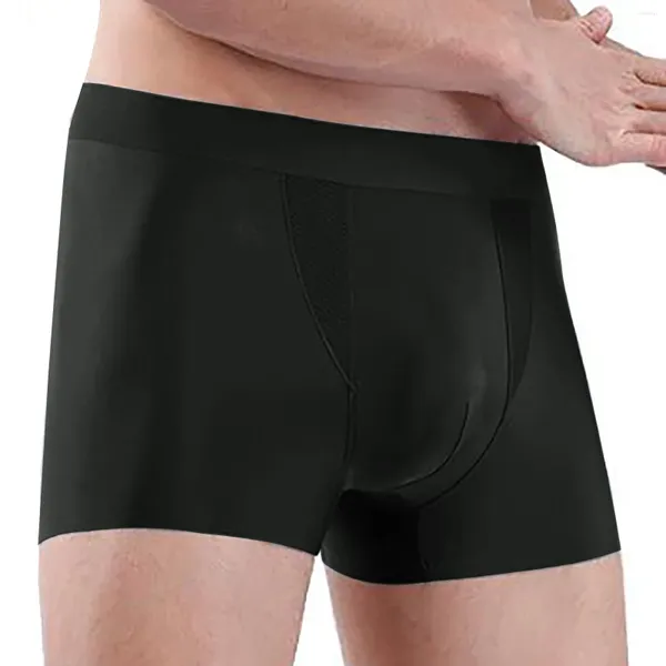 Sous-vêtements pour hommes Sous-vêtements NY Boxer Shorts Styles Silver Lon Ice Silk Respirant Sexy pour hommes