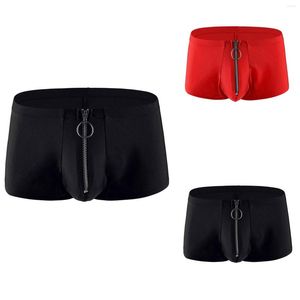 Calzoncillos Ropa interior para hombre Sexy para hombres Cool Loose Boxer Shorts Cremallera Grande