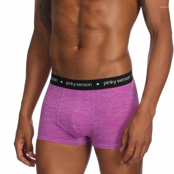 Caleçon Hommes Sous-Vêtements Solide Couleur Boxer Shorts Respirant Hommes Boxershorts Bas Homme U Bulge Pouch Cueca 2023