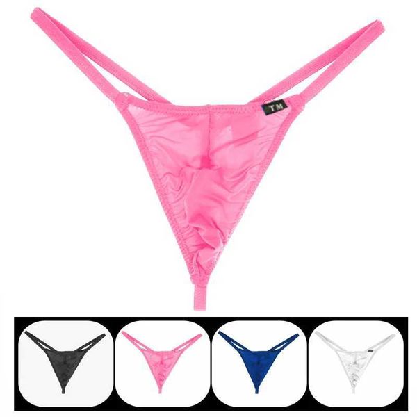 Men de sous-vêtements Mens Underwear Thong Mens Fashion Super Sexy Athlete Trap Nylon et G-String S M L XL XXL Q240430