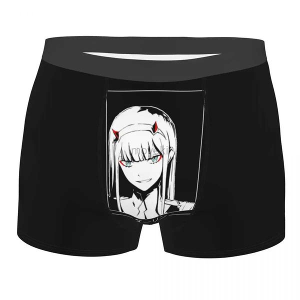 Hommes zéro deux chérie dans le film Franxx T-Shirt sous-vêtements drôle Boxer Shorts culottes mâle Polyester caleçon S-XXL 24319