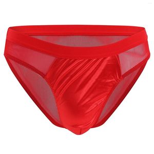 Calzoncillos Calzoncillos de malla Moda para hombre Casual Sexysee-Through Triángulo Bragas Transpirable Ropa interior triangular Ropa interior masculina Langerie Ropa Hombre