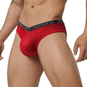 Calzoncillos malditos hombres sexy ropa interior suave transpirable para hombre de cintura baja calzonas u bolsita convex