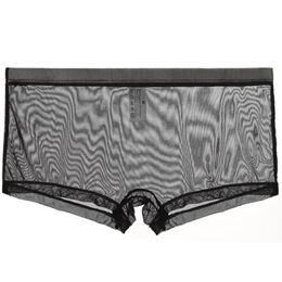Onderbroek mesh pure ondergoed heren transparante shorts boksers sexy ademende comfortabel mannelijk cueca slipje a50