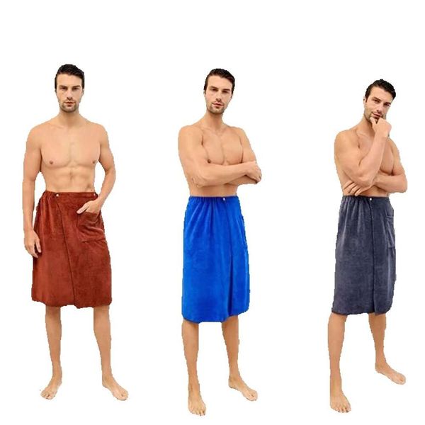 Sous-Pants Microfibre Shorts hommes serviette de bain portable douce avec peignoir de poche enveloppe de douche Sauna gymnase Spa Beach GG