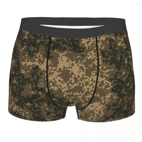 Calzoncillos Camuflaje militar Efecto esponja Patrones digitales en verde Beige Negro Colores Ropa interior para hombres Pantalones cortos Calzoncillos bóxer