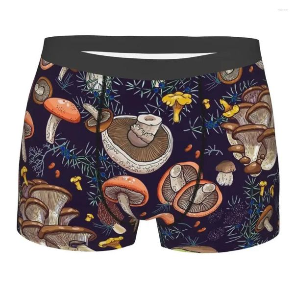 Pantalones de champiñones Dark Dream Forest Homme Pantidas de ropa interior para hombres Shorts Boxer Boxer Resumen