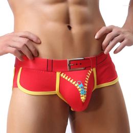 Calzoncillos de algodón muyogrt Boxers de ropa interior boxeador sólido macho transpirable trampol de bolsa transparente