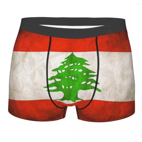 Caleçon drapeau national liban libanais culotte en coton sous-vêtements pour hommes short confortable caleçon boxeur