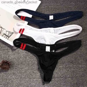 Pequeña nueva ropa para hombres Telera T-Back G-String Faits Sexy y Breathable Fashion Thong Underwear C240411