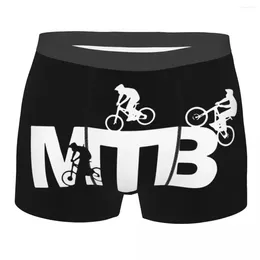 Sous-pants Nouveauté Boxer Shorts Plugs Men Mtb Cycling Logo Funny Mountain Biker Bike Underwear Breathbable pour mâle