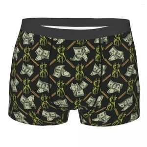 Onderbroek nieuwheid bokser vintage dollars bill shorts slipjes slipt briefs heren ondergoed geldpatroon ademend voor homme plus size