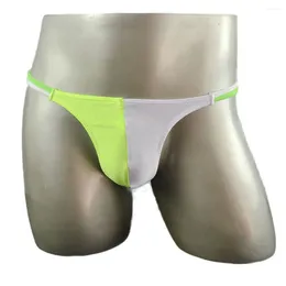Calzoncillos novedad contraste color para hombre bikini calzoncillos cómodo cuerda sexy ropa interior hombres jockstrap cintura baja gay tanga sissy