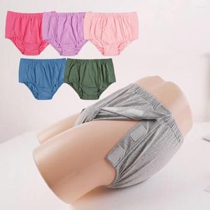 Sous-pants Briefs infirmiers Briefes de taille moyenne des boxeurs légers élastiques de taille moyenne attacher des patients atteints de bande âgée pour une mobilité gênante.