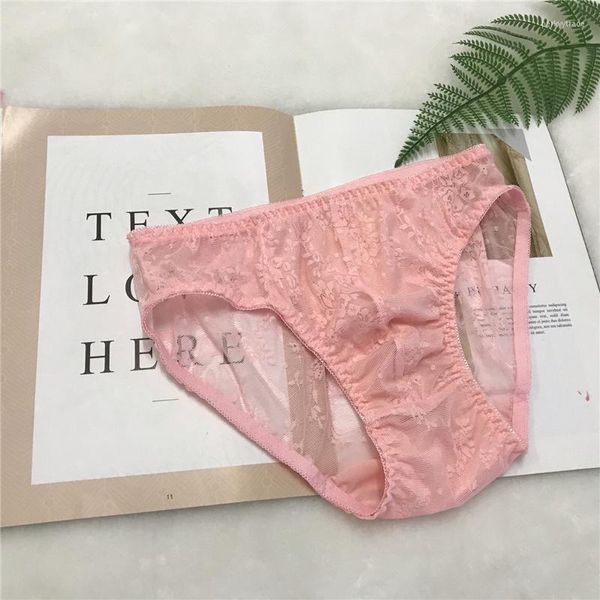 Slip taille unique pour la plupart des gens hommes maille respirant Lingerie brillant doux grosse bite pochette d'huile Sexy dentelle slips Sissy culotte