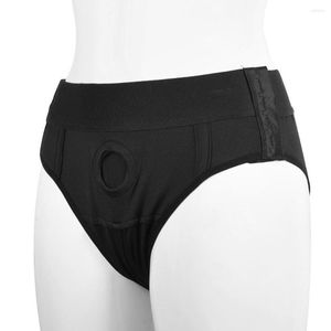 Onderbroek open kruis kort sexy holle slipje voor vrouwen mannen les verstelbare ondergoed lesbische riem op jj broek imiteert lingerie