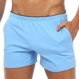 Onderbroeken ORLVS Boxer Katoenen ondergoed Boxershorts Slaap Heren Zwemslips of Boxers Shorts met zak 231011