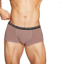 Onderbroek ORLVS Modale Boxers Man Ondergoed Comfort Zachte Mannen Boxer Effen Hoge Kwaliteit Mannelijke Shorts Slipje U Pouch OR6115