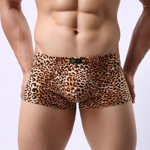 Calzoncillos Bragas Ropa Interior Hombre Gays Calzoncillo Slip Boxer Homme Leopard Print Ropa interior para hombre