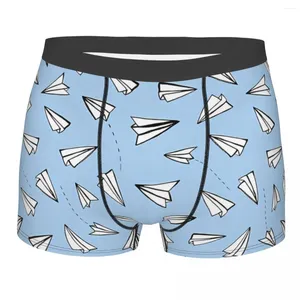 Onderbroeken papieren vliegtuigen in blauwe slipje shorts boxershorts mannelijk ondergoed print