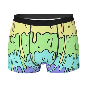 Onderbroeken Pastel Kawaii Melting Rainbow Design Heren Boxer Briefs Art Ademend Grappig Topkwaliteit Print Shorts Verjaardagscadeaus