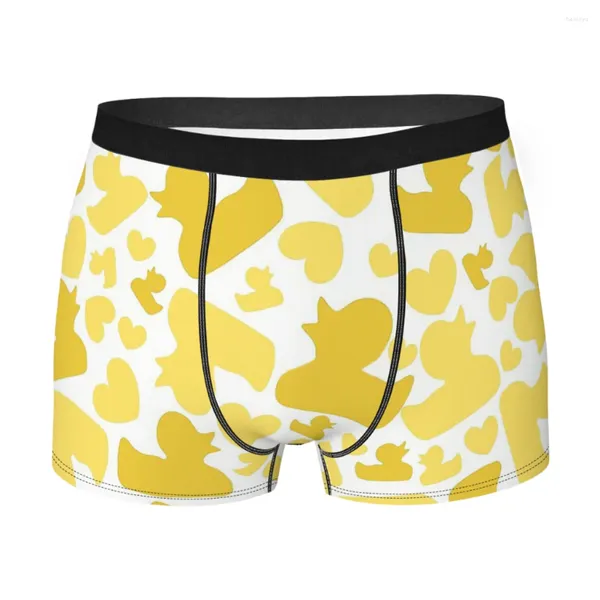 Caleçon motif canard en caoutchouc jouet de bain jaune mignon culotte en coton sous-vêtements masculins aérer Shorts Boxer slips