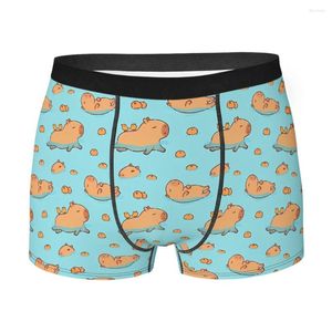 Caleçon motif natation avec Oranges caleçon homme Capybara dessin animé très respirant haut qualité imprimé short anniversaire