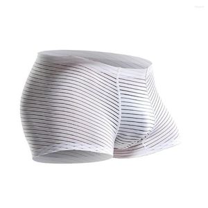 Onderbroek Perspectief naadloze heren sexy u convex pouch bokser briefs slaapbodems ondergoed sissy lingerie voor mannen