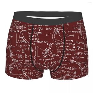 Onderbroek Natuurkunde Vergelijkingen Bordeaux Boxershorts voor mannen Sexy wiskundeleraar Geometrisch ondergoed Slipje Slips Zacht