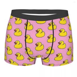 Onderbroek Roze Badeend Badspeeltje Geel Schattig Breathbale Slipje Herenondergoed Comfortabele Shorts Boxer Briefs Print