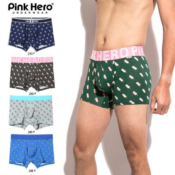 Sous-pants Pinkhero Print-B Modèles amusants élégants mâles pour hommes confortables et coton doux sous-vêtements boxer Briefs pour hommes