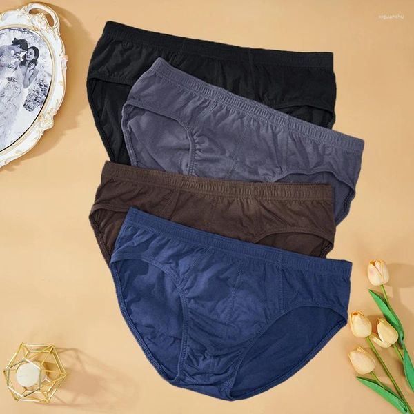 Slips grande taille XL-5XL slips sexy sous-vêtements pour hommes 100 coton culottes hommes shorts respirant lingerie de haute qualité