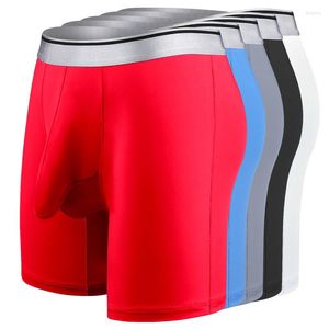 Onderbroek Plus maat XL-7xl Men Boxer shorts olifant bugle bouch ijs zijden ondergoed slipje boksershorten glijden hombre ropa interieur stammen