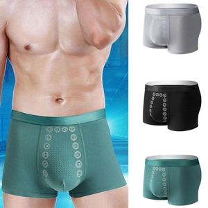 Onderbroek polyester vezel energie veldtherapie heren ondergoed mode elastiek langdurige slanke slanke briefs ademende bokser mannen